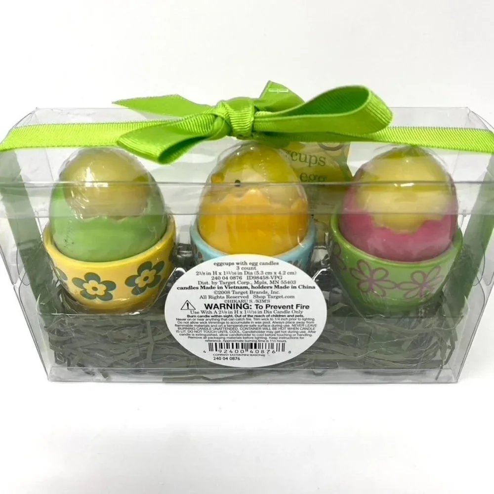 Target Easter Egg Cups Egg Chicks Candles Set Gift